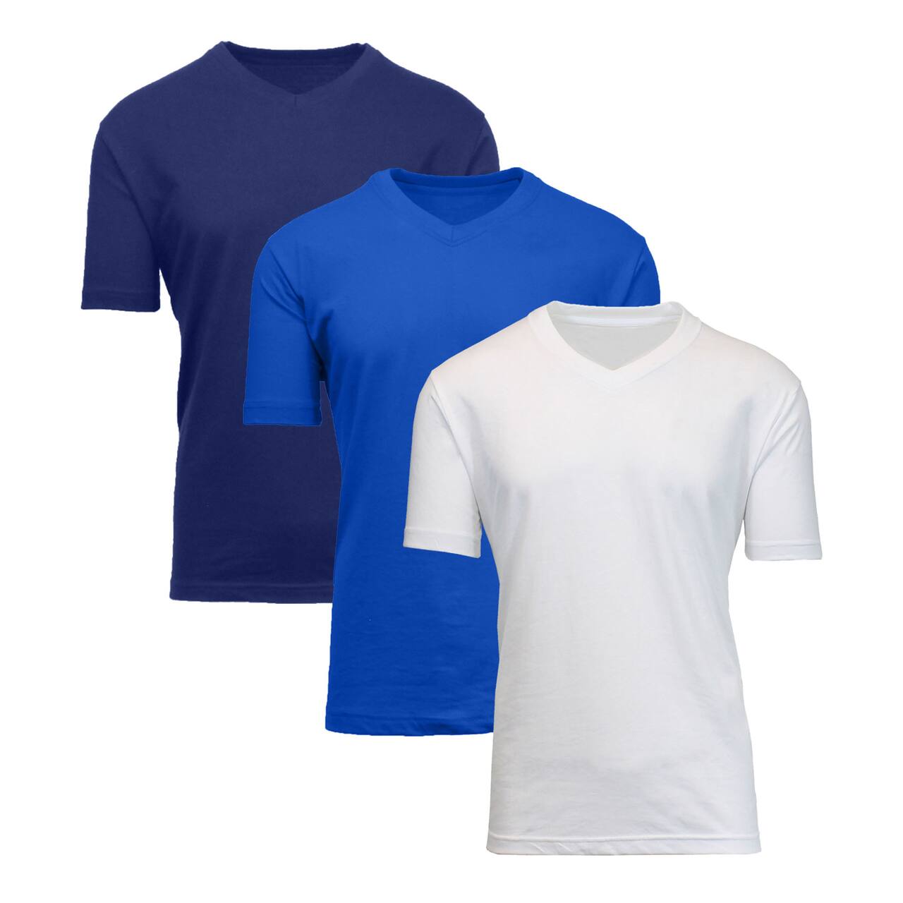 Galaxy by Harvic Men's Short Sleeve V-Neck T-Shirt 3 Pack